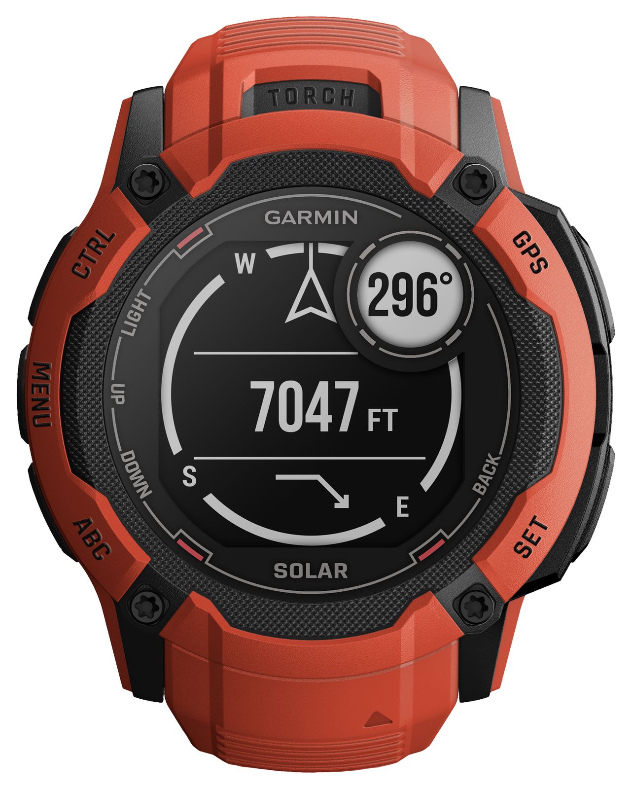 Garmin 010-02805-01 Instinct 2X Solar Flame Red Silicone Watch