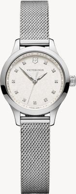 Victorinox Alliance XS (28mm) Ivory White Dial / Stainless Steel Mesh Bracelet 241878