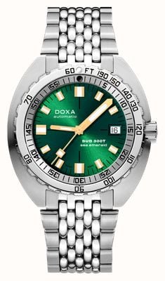DOXA SUB 300T Sea Emerald (42.5mm) Green Sunray Dial / Stainless Steel Rice-Grain Bracelet 840.10.131.10