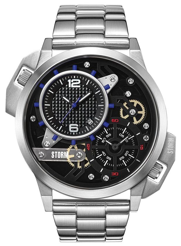 STORM 47539/B Dualaton Blue (47mm) Black Dial / Stainless Watch