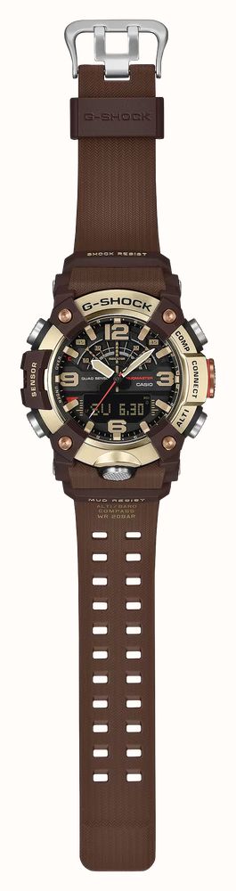 Casio G-Shock Mudmaster MASTER IN HORIZON GOLD (51.3mm) Black Dial / Brown Resin Band Watch GG-B100XMH-5AER - alternate view 2