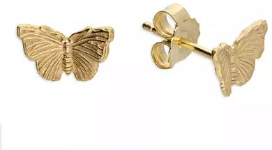 CME Leicester Limited Yellow Gold-plated Red Admiral Butterfly Stud H3777/Y