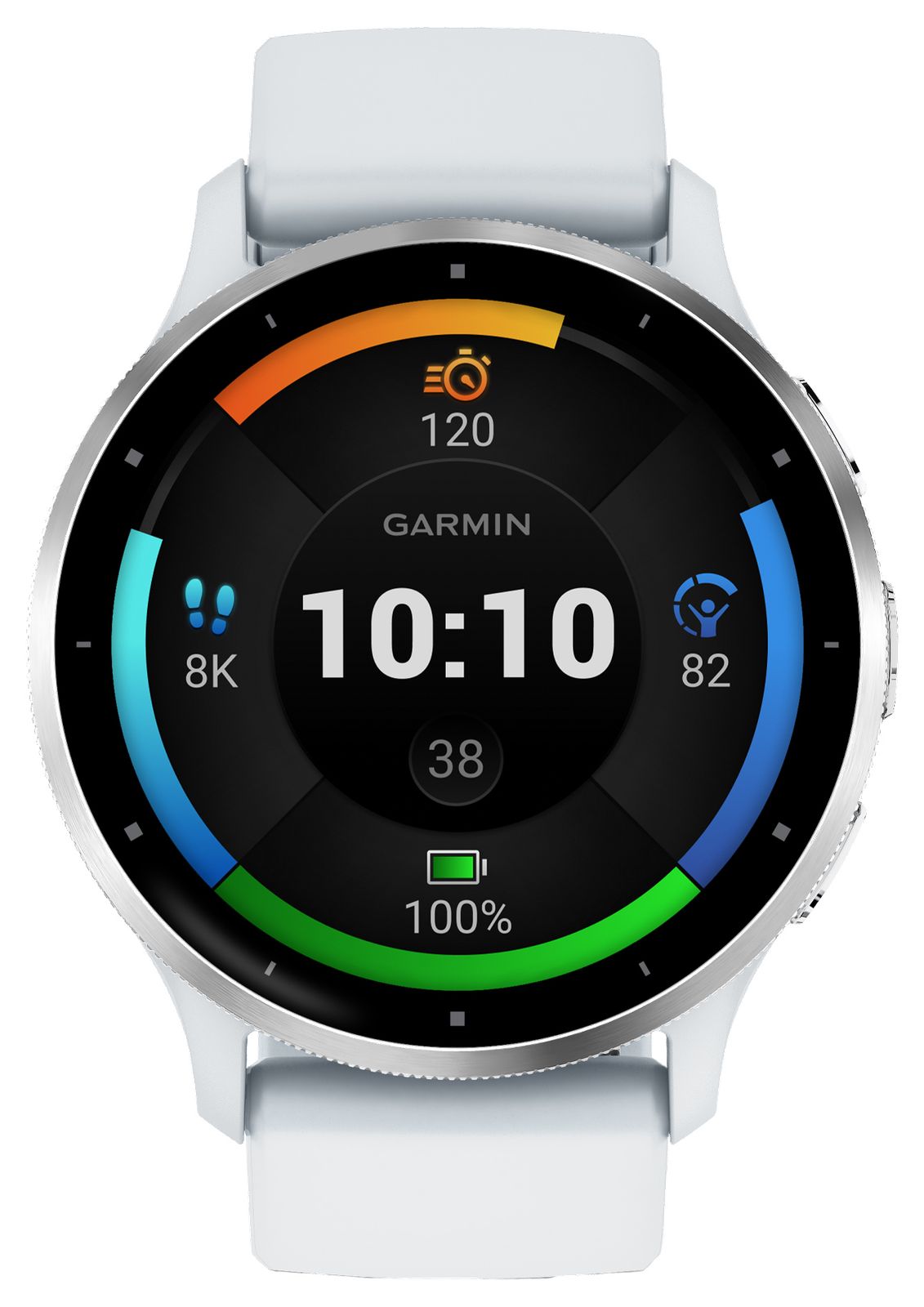 Garmin 010-02784-00 Venu 3 Silver Stainless Steel Bezel With Watch