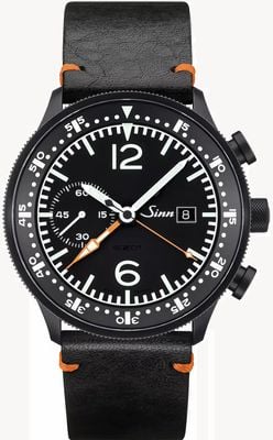 Sinn 717 Cockpit Wristwatch Black Leather Strap 717.010