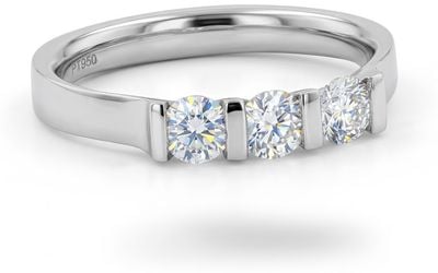 Platinum Trilogy Tension Set Diamond Ring JM1401