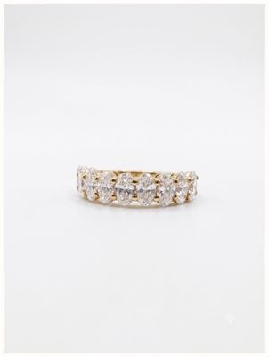 9ct Yellow Gold Lab Grown Oval Diamond Ring 1.70ct J52104