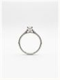 0.52ct Radiant Natural Diamond Platinum Solitaire Side Stone Ring J68153 - alternate view 3