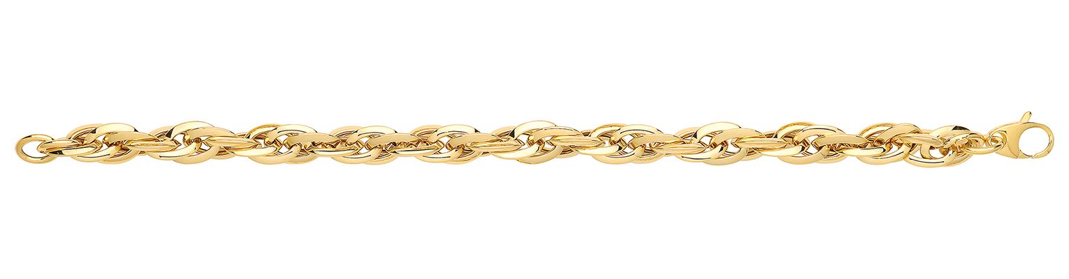 James Moore TH BR623 Women's 9ct Yellow Gold 7.5 Inches Jewellery