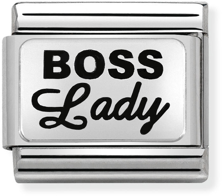 Nomination Classic Boss Lady Oxidised Sterling Silver & Steel Charm 330109/35