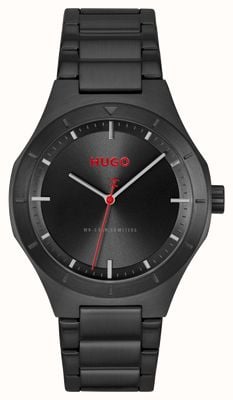 HUGO #LIT Three-Hand Quartz (42mm) Black Dial / Black PVD Stainless Steel Bracelet 1530450