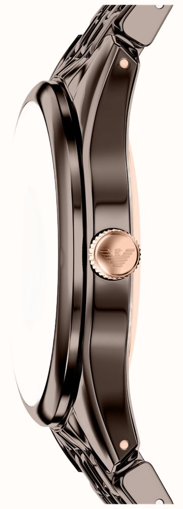 Emporio Armani Ceramic Automatic (43mm) Skeleton Dial / Brown Ceramic Bracelet AR60101 - alternate view 2