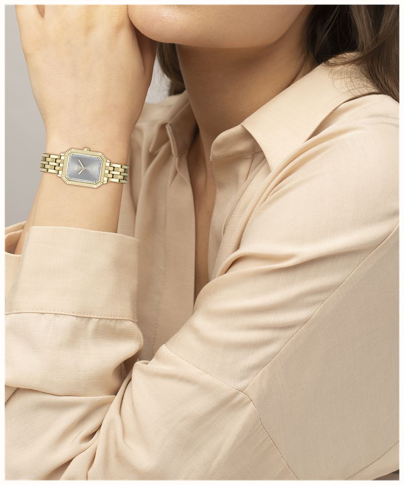Lacoste Parisienne Quartz (22.8x27mm) Grey Sunray Dial / Gold PVD Stainless Steel Bracelet 2001441 - alternate view 5