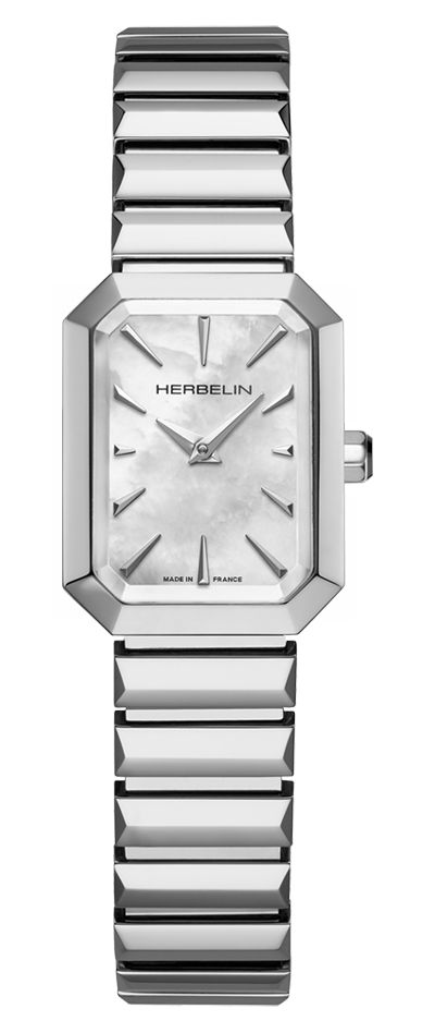 Herbelin 17556B19 OctogÃ´ne Quartz (20.4mm) Mother-of-Pearl Watch