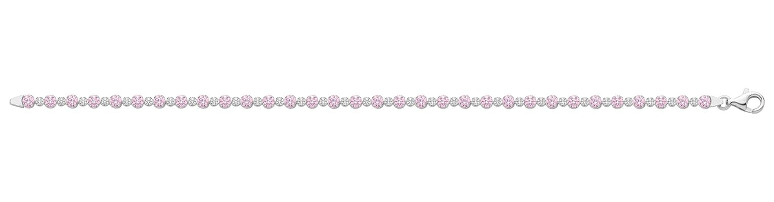 Treasure House G2689PZ Ladies Sterling Silver Pink CZ Jewellery