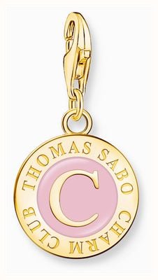 Thomas Sabo Charmista Coin Pink Enamel Gold-Plated 2097-427-9