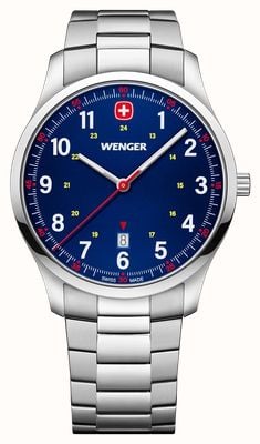 Wenger City Sport Quartz (42mm) Matte Blue Dial / Stainless Steel Bracelet 01.1441.134