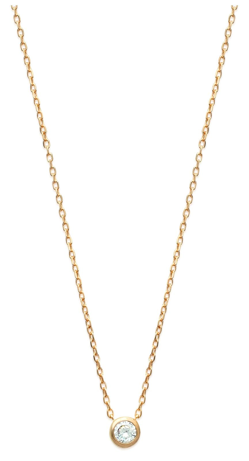 Burren Jewellery N0670 18k Gold Plated Round Pendant Rub