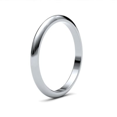 James Moore Wedding Ring  | 2mm | Heavy | Size D-Shape | AG_2LHD-9W AG_2LHD-9W