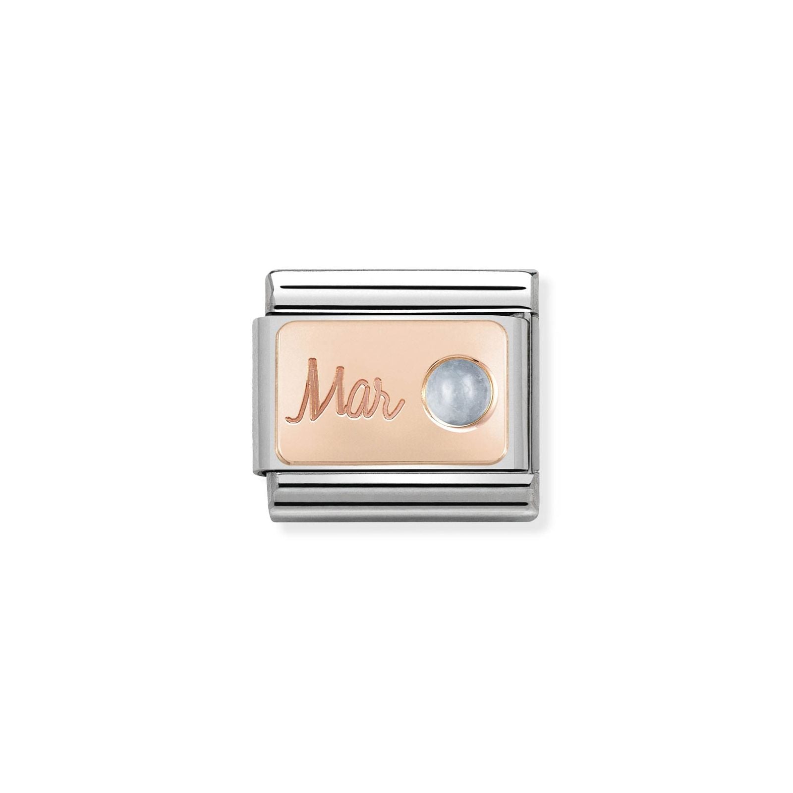 Nomination 430508/03 Classic March Birthstone Aquamarine 9ct Jewellery