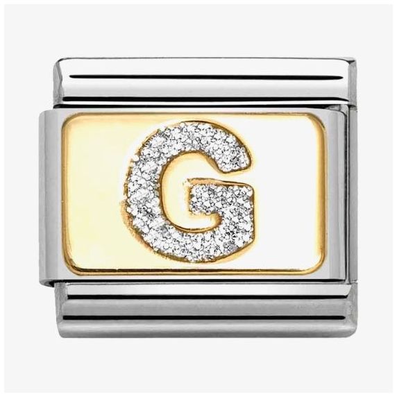 Nomination 030291/07 Classic Letter G Glitter Charm Jewellery