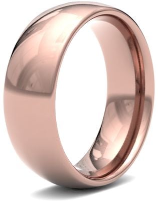 James Moore Wedding Rings | 9ct Rose Gold | 7mm | Medium | Traditional Court | AG_7GMC-9R