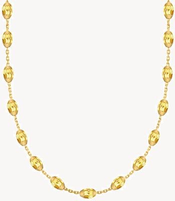 Real Effect London Gold-Plated Sterling Silver Bead Chain - (16 Inches) RE16YLL