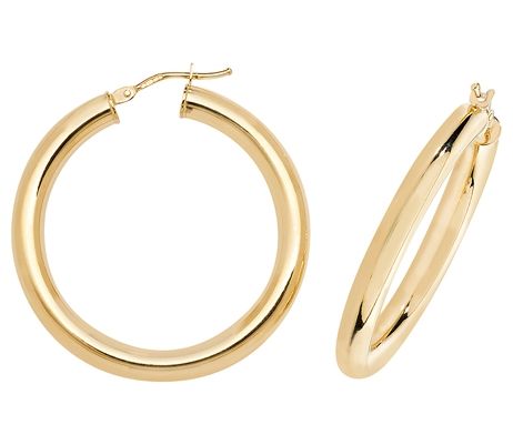 Treasure House ER1004-30 9k Yellow Gold Hoop Earrings 30 mm Jewellery