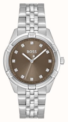 BOSS Women's Rhea | Khaki Dial | Stainless Steel Bracelet 1502699