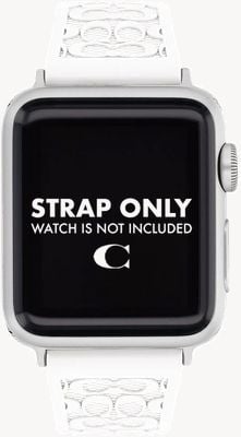 Coach Apple Watch Strap (38/40/41mm) White Silicone 14700050