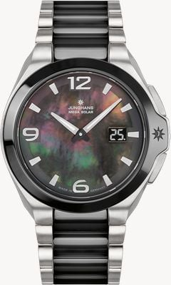 Junghans Spektrum Damen Radio-Controlled (35.6mm) Mother-of-Pearl Dial / Stainless Steel & Ceramic Bracelet 15/1500.44
