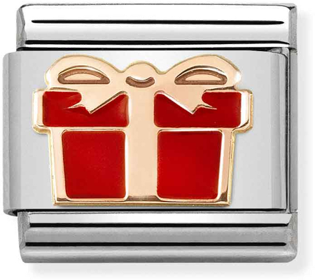Nomination Classic Gift Box 9ct Rose Gold & Steel Enamel Charm 430202/07
