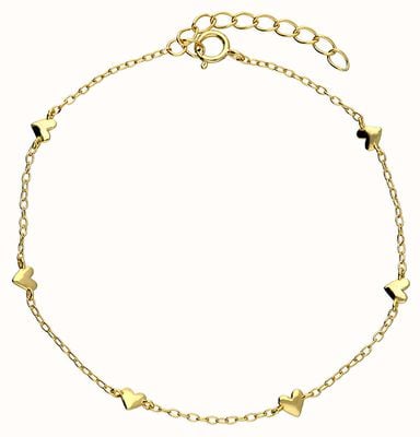 James Moore CME Gold Plated Mini Heart Bracelet H6987/Y