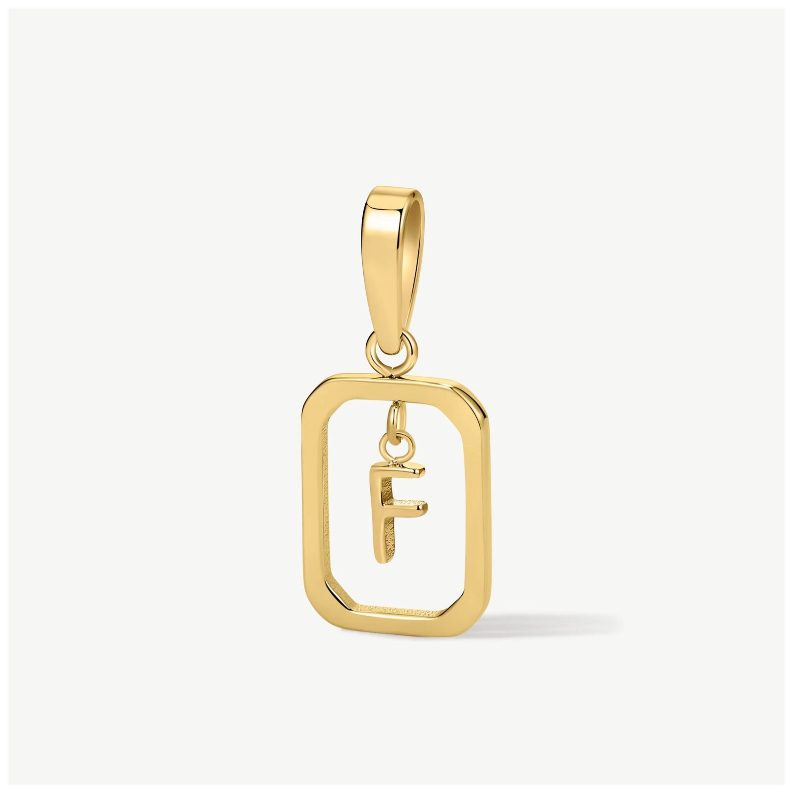 D.LOUISE CH-18-06 Gold Tone Floating Initial Pendant - F Jewellery