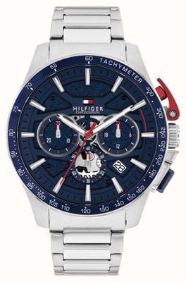 Tommy Hilfiger BANK Quartz Chronograph (44mm) Blue Dial / Stainless Steel Bracelet 1792261