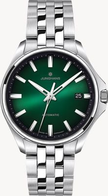 Junghans Meister S Automatic 36 (36mm) Dark Green Sunray Dial / Stainless Steel Bracelet 27/4684.44