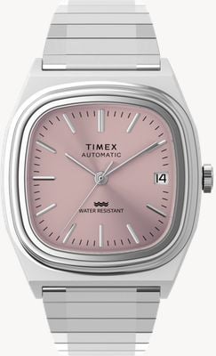 Timex Automatic 1983 E-Line (34mm) Pink Dial / Stainless Steel Expansion Bracelet TW2Y66800
