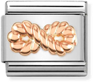 Nomination LINK Stainless Steel Rose Gold Textured Infinity Charm 430106/24