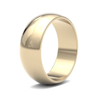 James Moore Wedding Rings | 18ct Yellow Gold | 7mm | Light | D-Shape | AG_7GLD-18Y