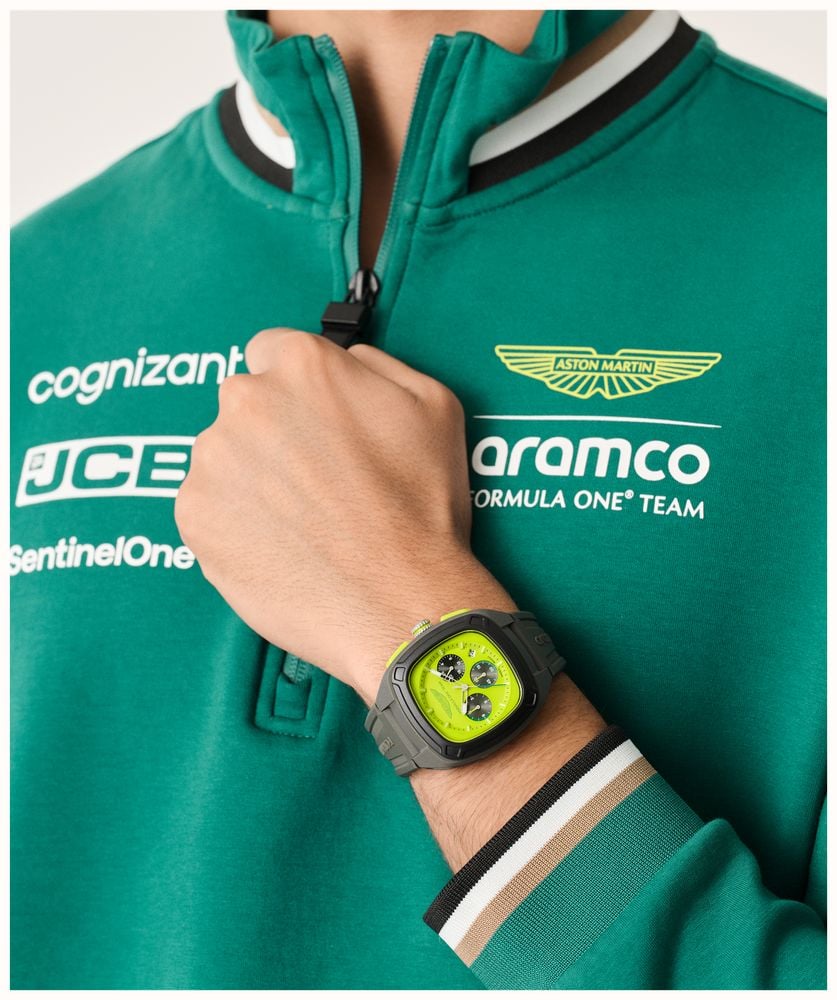 Aston Martin Aramco Formula One™ Team OVR W Quartz Chronograph (44mm) Yellow Dial / Grey Silicone Strap Watch MTFO1F504 - alternate view 5