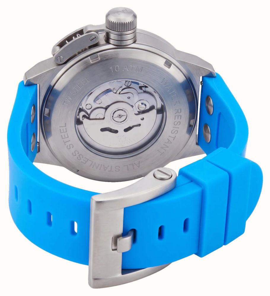 TW Steel Canteen Automatic (45mm) Black Dial / Blue Silicone Strap Watch CS130 - alternate view 3