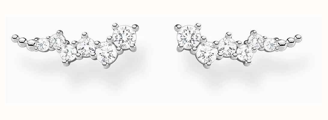 Thomas Sabo Ear Climber Earrings White Zirconia Sterling Silver H2157-051-14