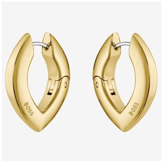 BOSS Jewellery 1580823 Fiora Gold Tone Oval Hoop Earrings