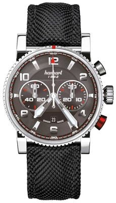 Hanhart PRIMUS Racer Automatic Chronograph (44mm) Anthracite Dial / Black Textile Strap - M 741.240-3020