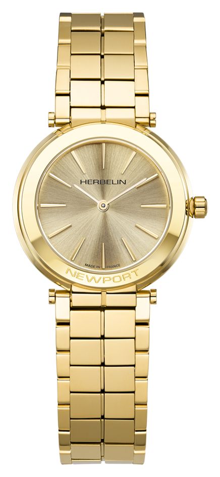 Herbelin 16922BP13 Newport Slim Quartz (32mm) Champagne Dial Watch
