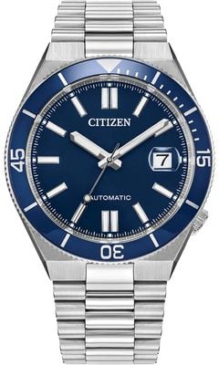 Citizen Tsuyosa Shore Automatic (40mm) Deep Blue Sunray Dial / Stainless Steel Bracelet NJ0230-59L
