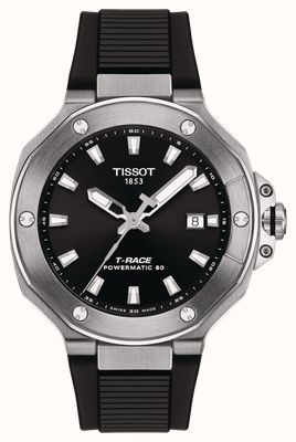 Tissot T-Race Powermatic 80 (41mm) Black Sunray Dial / Black Rubber Strap T1418071705100