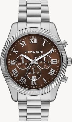 Michael Kors Oversized Lexington Quartz Chrono (45mm) Brown Sunray Dial / Stainless Steel Bracelet MK9278