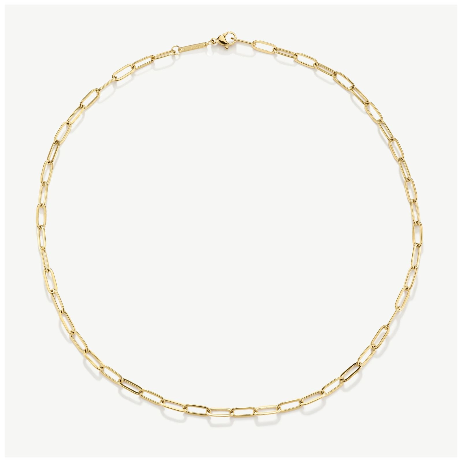 D.LOUISE GN-010 Gold Tone  modern Paperclip Necklace Jewellery