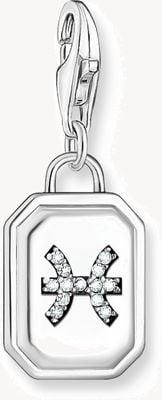 Thomas Sabo Silver Charm Pendant Zodiac Sign Pisces With Zirconia 2142-643-21