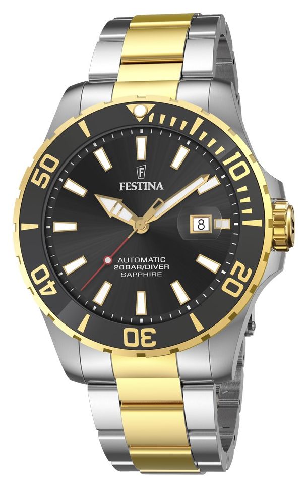 Festina F20532/2 Diver Automatic (44mm) Black Dial / Two- Watch